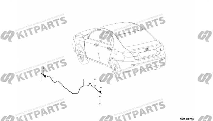 Трос открывания лючка бензобака Lifan