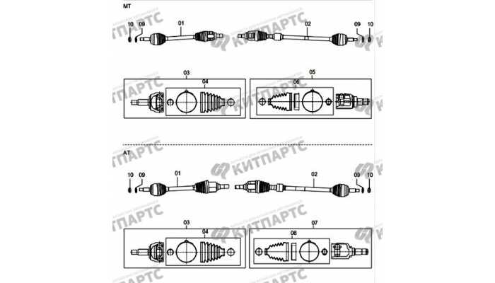 Front drive shaft FAW